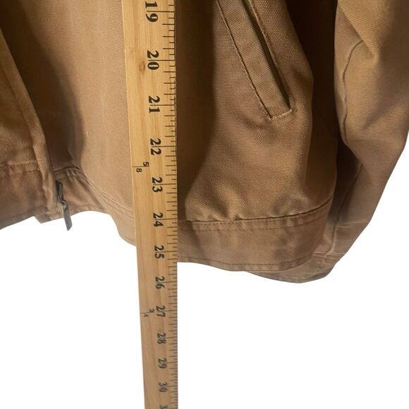 Sideout Vintage 90s Size XL Khaki Canvas Workwear Wool Lined Chore Coat Jacket - Picture 9 of 9